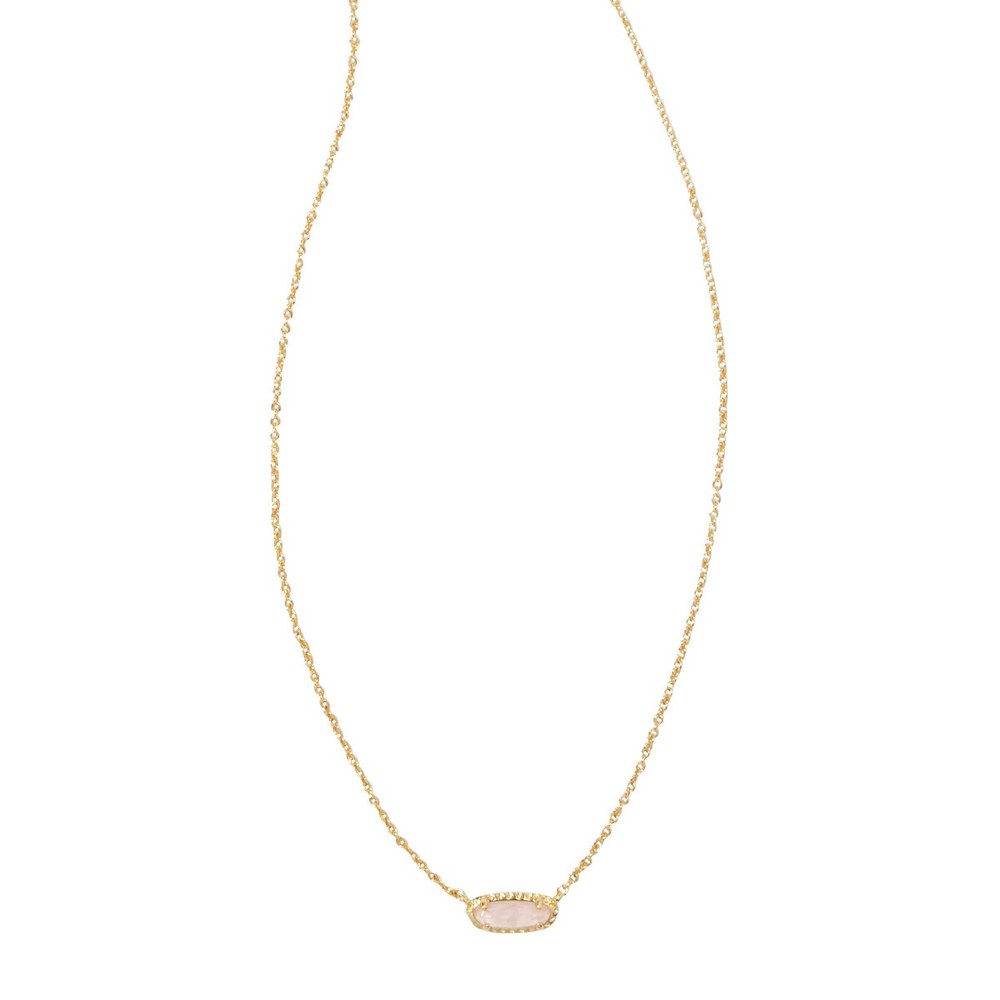 Photos - Pendant / Choker Necklace KENDRA SCOTT Emma Quartz 14K Gold Over Brass Pendant Necklace - Rose Quartz 