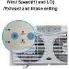 Optimus F-5286 Reversible Twin Window Fan with Thermostat and LED, 8-Inch, White - 3 of 4