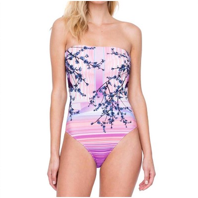 Women's Bandeau Strapless High Leg One Piece Swimsuit - Gottex