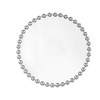 Wooakway 36" D Modern Beaded Round Wall Mirror with Metal Frame & Wood Back Panel Keyhole hanger Indoor Silver - 3 of 4