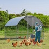 Tangkula Large Metal Chicken Coop Outdoor Galvanized Dome Cage w/ Cover 9 ft x 6.2 ft - 3 of 4