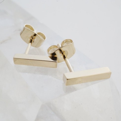 Drop Bar Earrings in Gold, Rose Gold, Silver - Honeycat - image 1 of 4