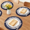 REGALWOVEN Rustic Placemats Set of 6  Placemats for Dining Table Decor Indoor Outdoor Washable Kitchen Table Mat with Lace Trim - 2 of 4