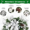 GAOMON 24 Inch Christmas Wreath with Lights, Lighted Large Outdoor Christmas Door Wreath with 20 Battery Operated - 3 of 4