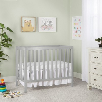 Cool Grey Pinewood 4-in-1 Convertible Mini Crib