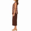 Women's Flutter V-Neck Tie Front Knit Top - Democracy - 2 of 4