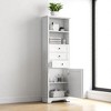 68.3-Inch Tall Storage Cabinet with 3 Drawers, Adjustable Shelf & Enclosed Cabinet – Freestanding Organizer - 2 of 4