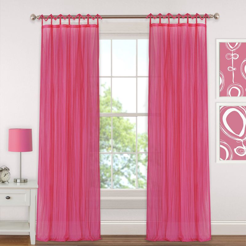 Greta Crushed Sheer Kids Single Window Curtain Panel - Elrene Home Fashions, 2 of 5