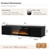 Aoxun 70" Floating Fireplace TV Stand with 36" Electric Fireplace, Wall Mounted Fireplace Entertainment Center with Storage - 2 of 4