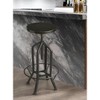 HomeRoots 39" Black Manufactured Wood and Iron Backless Swivel Bar Chair - 2 of 4