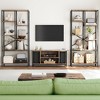 TROPOW Adjustable 5 Tier Open Bookcase, Rustic Farmhouse Book Shelves, Industrial Wood and Black Metal Bookshelves - 4 of 4