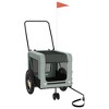 vidaXL Pet Bike Trailer Gray and Black Oxford Fabric and Iron - 2 of 4