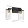 Millennium Lighting Pasadena 2 - Light Vanity in  Matte Black/Heirloom Bronze - 2 of 2