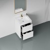 Bencmate Bathroom Storage Cabinets, Bathroom Vanity with Sink. Storage Cabinet featuring with Soft Close Drawers, White, 23.62"*19.69"*35.43" - 2 of 4