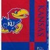 NCAA Kansas Jayhawks Reverse Block Double Sided Ultra Cozy Blanket - 2 of 3