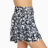 Calypsa Women's High Waisted Chlorine Resistant Flowy Swim Skirt With Attached Shorts - 2 of 4