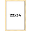 PosterPalooza | Simple Gold Picture Frame - UV Acrylic, Foam Board Backing, Hanging Hardware - 2 of 4