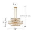 Stiffel Soft Gold Chandelier Lighting 32" Wide Modern 3-Tier Frame Clear Crystal 16-Light Fixture for Dining Room House Entryway - 4 of 4