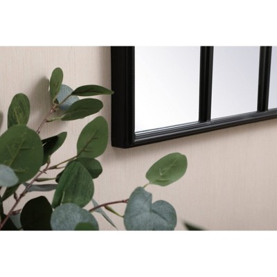 Contemporary Black Wood Rectangular Wall Mirror 31.5" x 47.25"