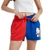 Hello Kitty Character Art Women's Red & Blue Contrast Sweat Shorts - 2 of 4