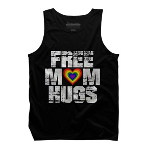 Adult Design By Humans Vintage Free Mom Hugs Heart Pride By Avocato Tank Top - 1 of 2