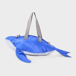 Boys' Whale Shaped Duffel Bag - Cat & Jack™️ Blue: Lightweight Weekender, Adjustable Strap, Carry On - 1 of 4