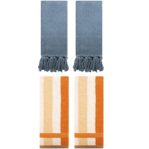 REGALWOVEN 4 Pcs Cotton Bathroom Hand Towels for Home Decoration - 1 of 4