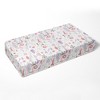 Bacati - Jungle Safari Girls Lilac/Coral Muslin 5 pc Crib Bedding Set with Long Crib Rail Guard Cover - 3 of 4