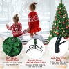 6ft PVC Artificial Christmas Tree with Foldable Metal Base Indoor Outdoor Use, Green - 4 of 4