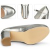 Perphy Women's Platform Ankle Strap Chunky Heels Mary Janes Pumps - 3 of 4