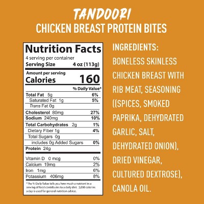 Gourmet Specialty Foods Tandoori Chicken Breast Protein Bites - 16oz