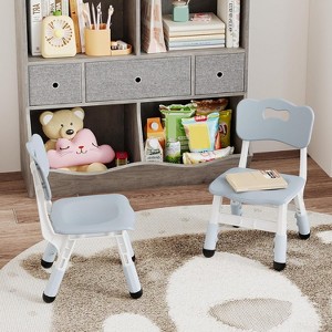 coucheta 4 Pack Kids Chair, 3 Level Height Adjustable, Plastic Toddler Chairs for Children Boys Girls Age 2-6, for Classroom Nursery Indoor Use - 1 of 4