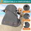 SUN CUBE Fishing Sun Hat with Neck Flap for Men UV Protection Cover Outdoor Bucket Cap with Face Covering for Hiking Running - 4 of 4