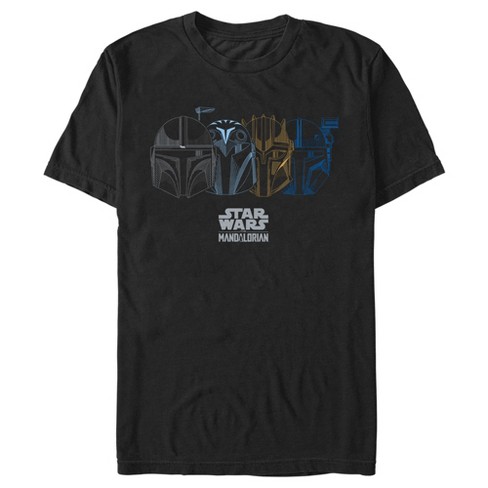 Men's Star Wars: The Mandalorian Helmets Sketch T-shirt - Black ...