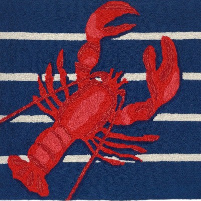 lobster on stripes navy