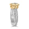 Haus of Brilliance 18K Yellow Gold Plated Silver Diamond Cross Ring with Satin Finish - 4 of 4