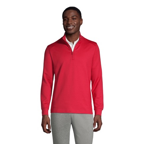 Lands' End School Uniform Men's Quarter Zip Pullover - Large - Red : Target
