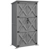 Resenkos Storage Garden Shed,Garden Sheds,Outdoor Storage Cabinet Garden Shed with Waterproof Asphalt Roof and Lockable Doors, Gray - 4 of 4