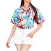 HAPPY BAY Women's Button Down Blouses Casual Summer Beach Party Short Sleeve Vacation Blouse Shirt Hawaii Dress Button Up Hawaiian Shirts - 4 of 4