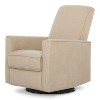 Evolur Raleigh Upholstered Plush Seating Glider Swivel, Recliner, Glider For Nursery In Tan - 2 of 4