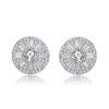 Guili Sterling Silver Stud Earrings with White Gold & Rhodium Plating and Colored CZ Stones – Elegant Design for Everyday Chic Style - 3 of 3