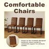 INFURNIC Dining Chairs 4-Pack Heavy-Duty PU Leather Thick Cushion Chairs with Iron Frame for Home and Office, Brown, 21.5"*17.2"*35.7" - 4 of 4