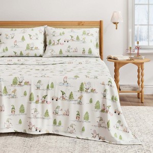 100% Cotton Lodge Printed Flannel Sheet Set - Great Bay Home - 1 of 4