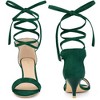 Perphy Women's Open Toe Kitten Heels Lace Up Dress Sandals - 2 of 4