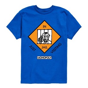 Boys' - Monopoly - In Jail Just Visiting Short Sleeve Graphic T-Shirt - 1 of 4