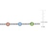 EVERLY JEWELRY | Sterling Silver 5.22 CT TGW White Purple Pink Green Blue Yellow Cubic Zirconia Bracelet - 7.5 in - 3 of 4
