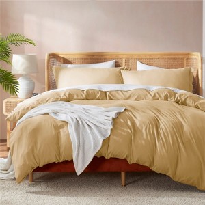Nestl Soft Double Brushed Microfiber Duvet Cover Set with Button Closure - 1 of 4