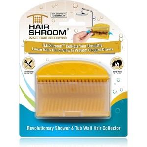 HairShroom Reusable Shower & Bathtub Wall Hair Catcher Hair Grabber Snare - 1 of 4