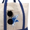 Elizabeth City State University Primary Logo Canvas Tote Bag With External Pocket, Reusable Shoulder Bag for Shopping, School, Beach - 2 of 4