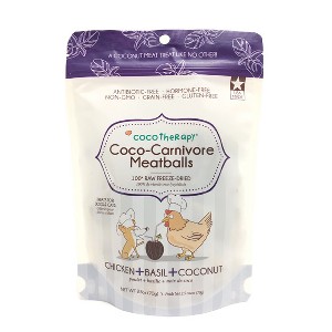CocoTherapy Coco-Carnivore Meatballs Dog Treats, Chicken + Basil + Coconut - 1 of 4